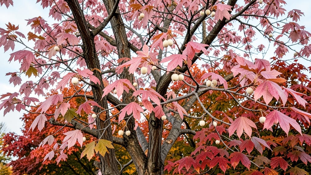 Pink Dogwood with Pink Puff-Like Flowers