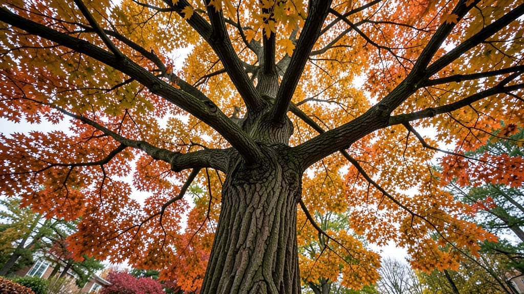 Maple Tree Embracing Autumn Memories