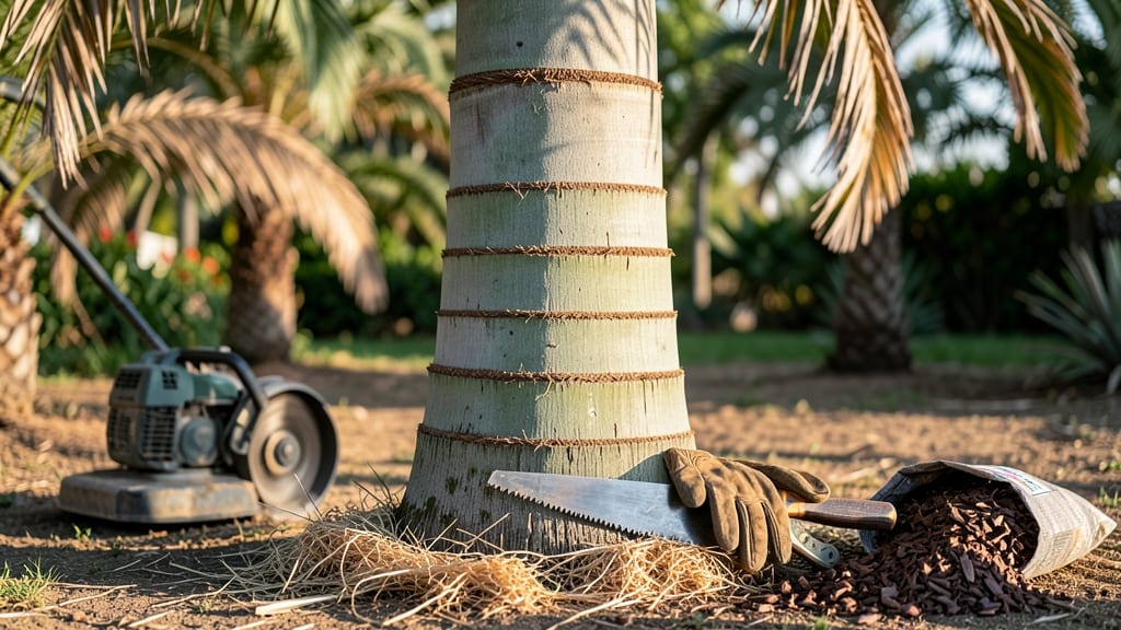 Cut Palm Tree Trunk: Precision Cuts to Prevent Rot and Promote New Growth