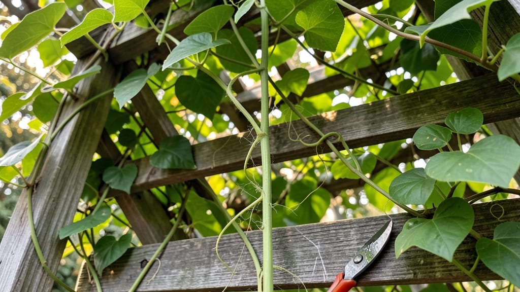 Vine Trimming for Climbing Trees