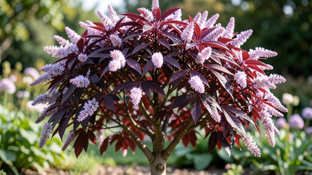 Royal Purple Smoketree with Lavender Blossoms