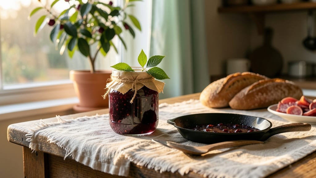 Morello Cherry Leaf Jam for Preserving