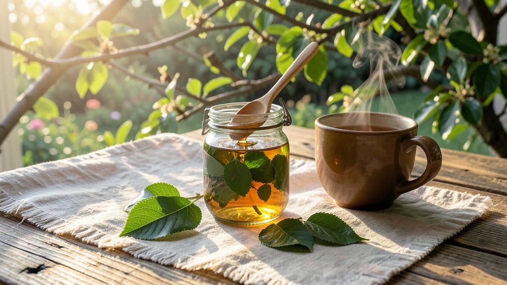 Cherry Leaf Infused Honey for Cough Relief