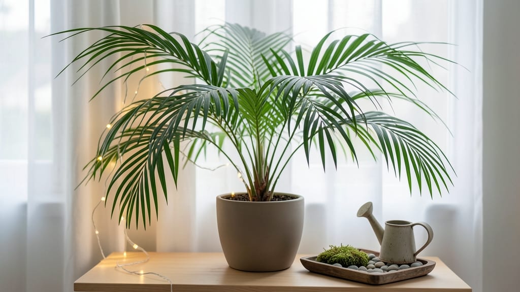 Indoor Palm Tree With Lights: Glowing Tropical Focal Point for Year-Round Elegance