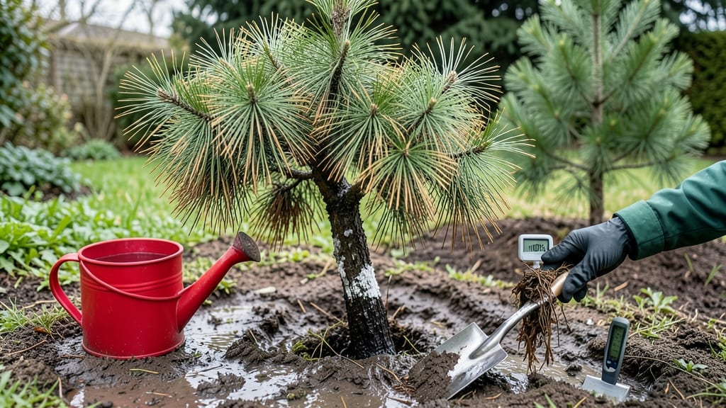 What Does an Overwatered Pine Tree Look Like?: Yellow Needles and Soggy Soil Signs