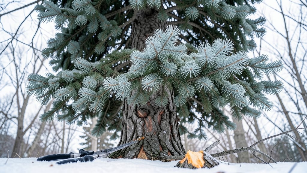 Winter Dormancy Pruning for Needle Retention