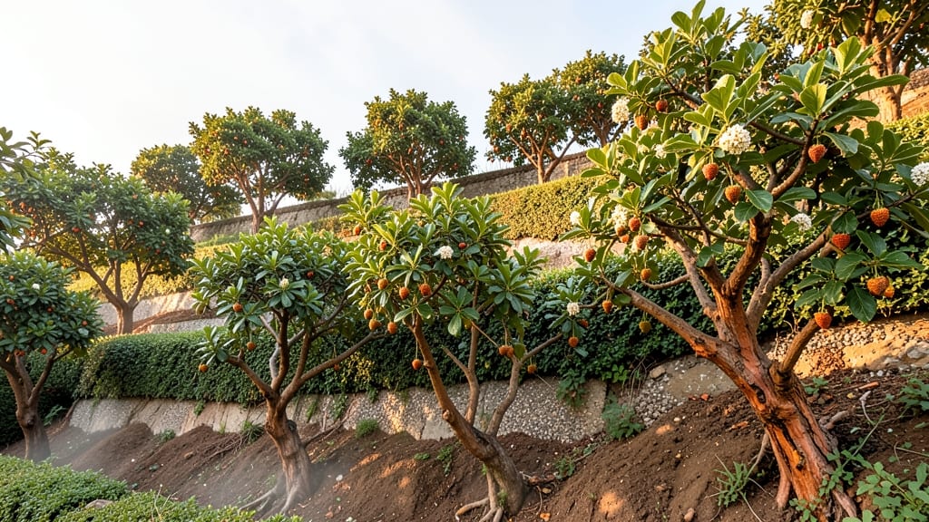 Multi-Tiered Strawberry Tree Hedge