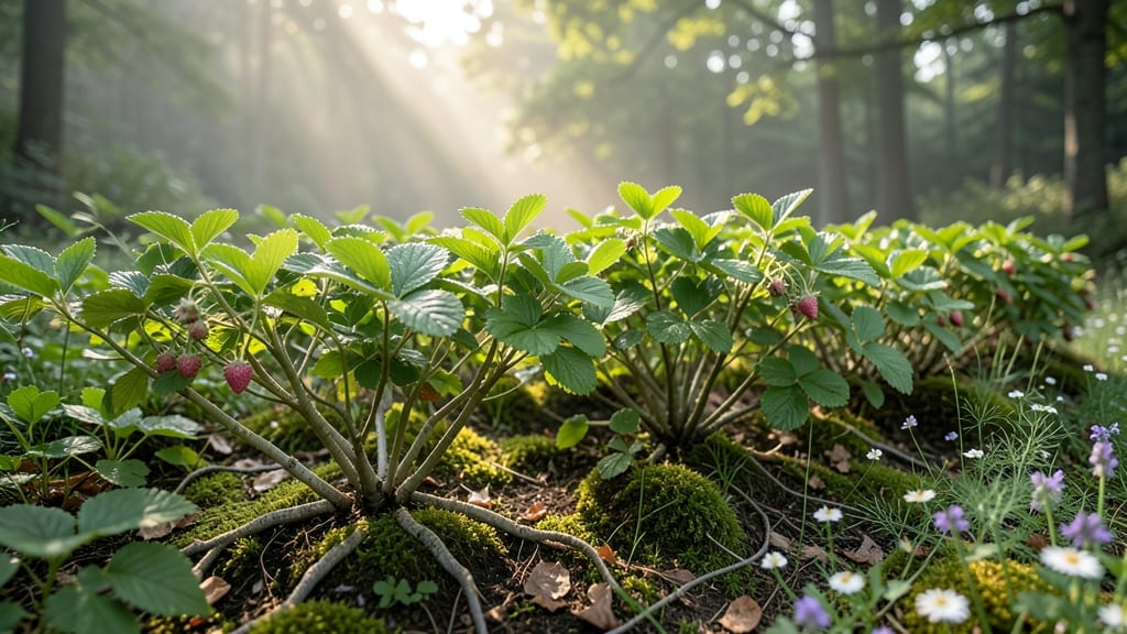 Informal Curved Strawberry Tree Hedge