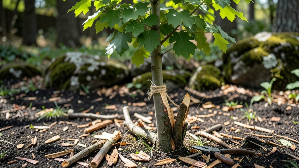 Young Tree Snapped in Half: Emergency Repair to Save Your Tree