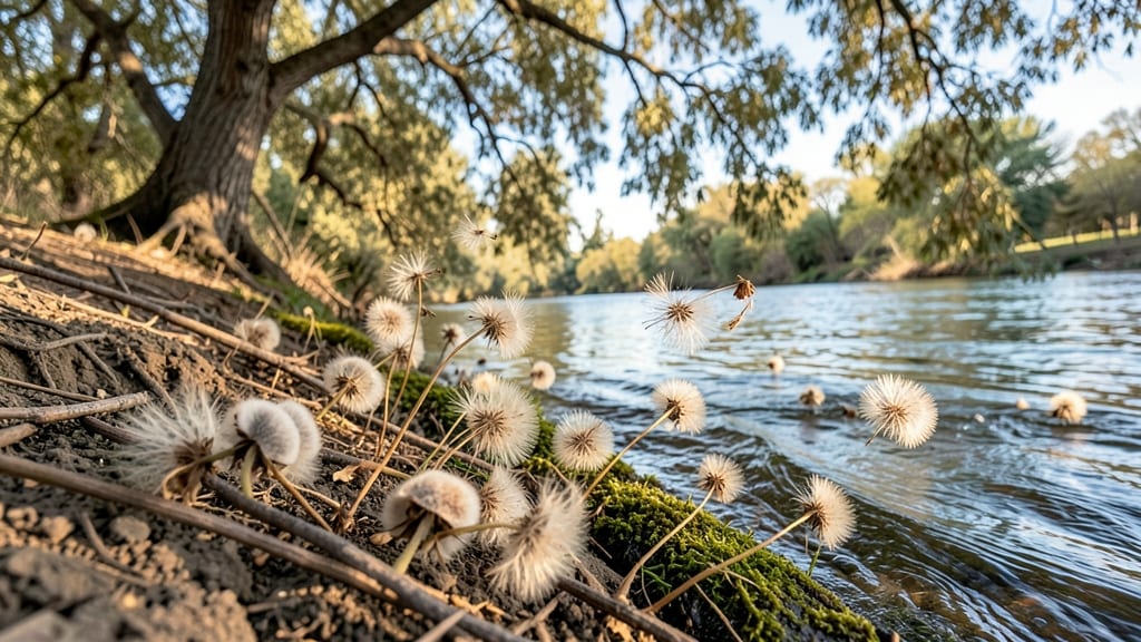 Dry Brown Poplar Seed Pods