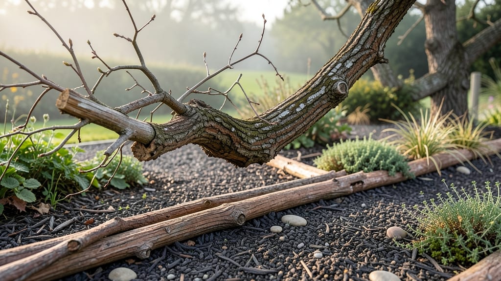 Tree Branch Garden Edging: Rustic Border That Blends With Nature