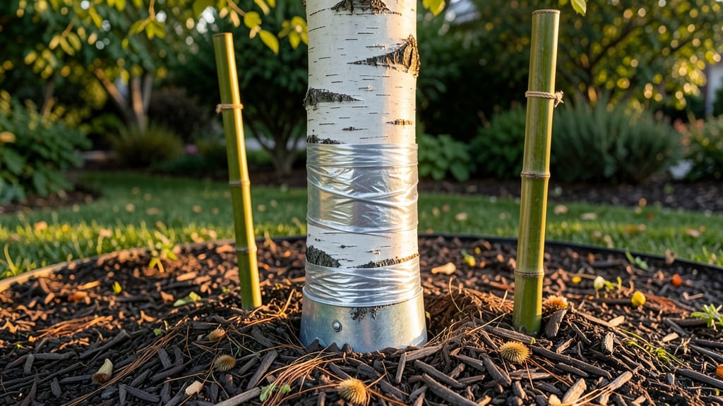 Protecting Tree Trunks: Wrapped Guard Against Gnawing Pests