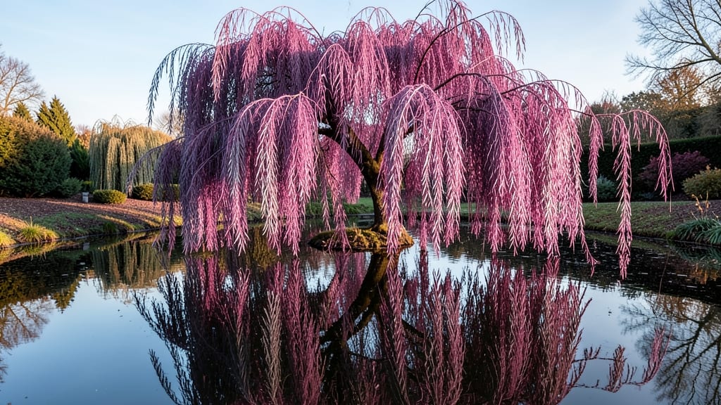 Purple Willow Tree for Water Garden Features