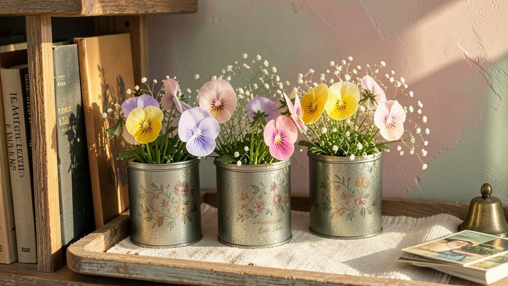Tea Tin Flower Pots