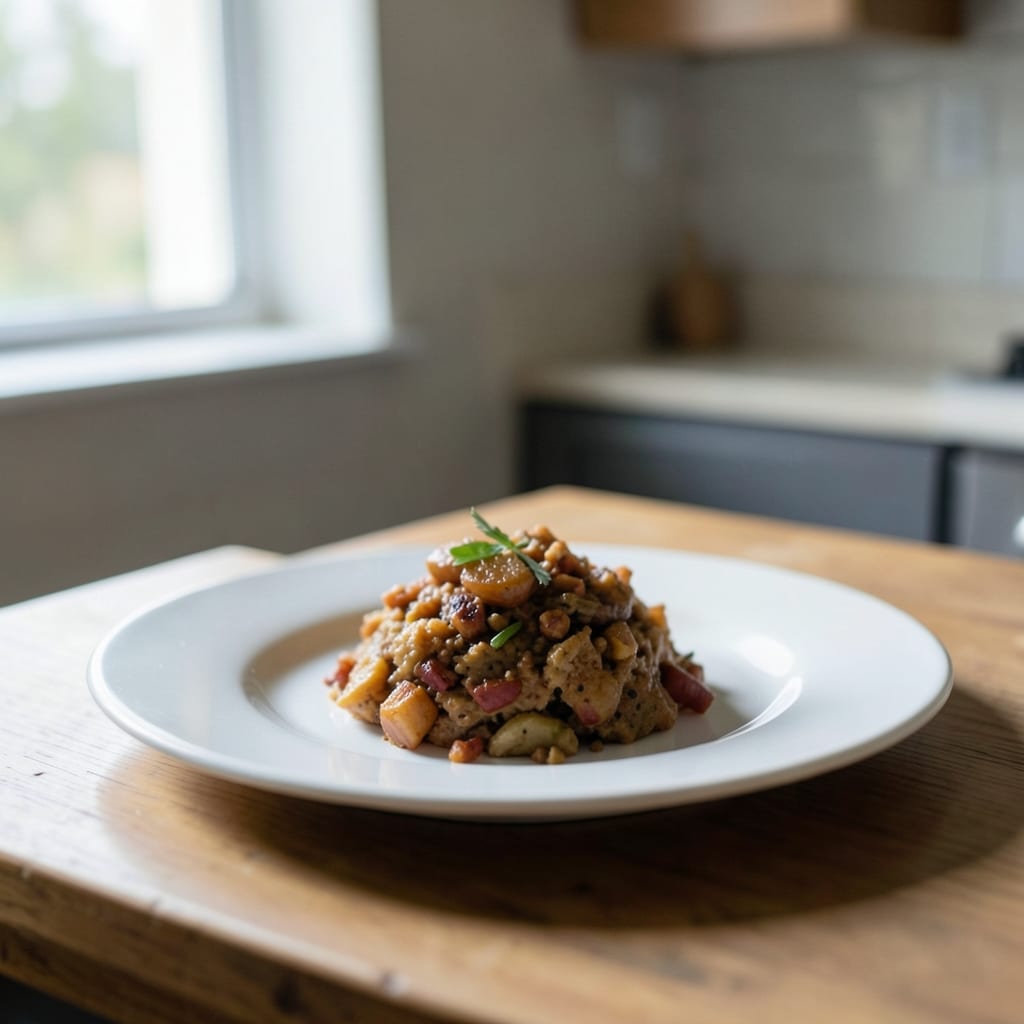 The dish as the corrected method produces it