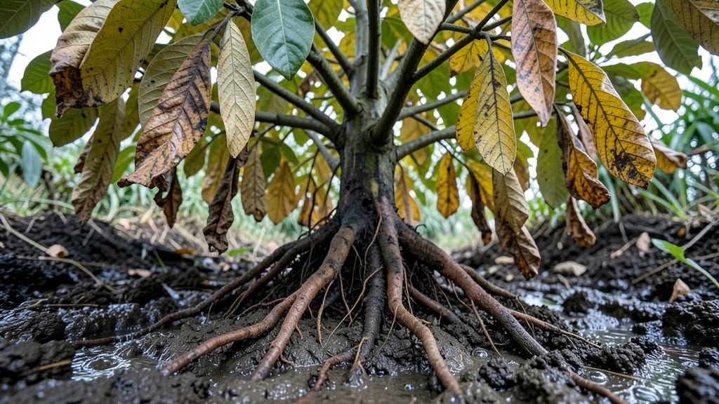 Root Rot from Phytophthora Fungus