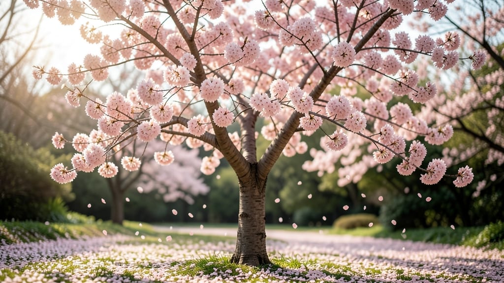 Cherry Blossom Tree Celebrating Fleeting Beauty