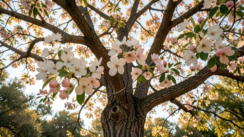 Pacific Dogwood Tree's Delicate White Blossoms