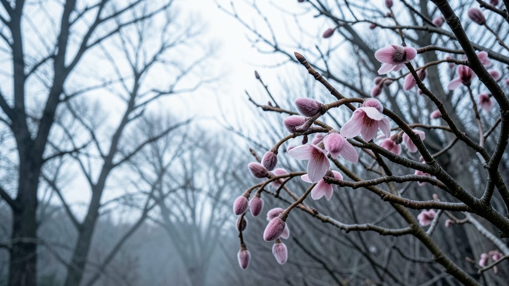 Pink Witch Hazel for Winter Interest