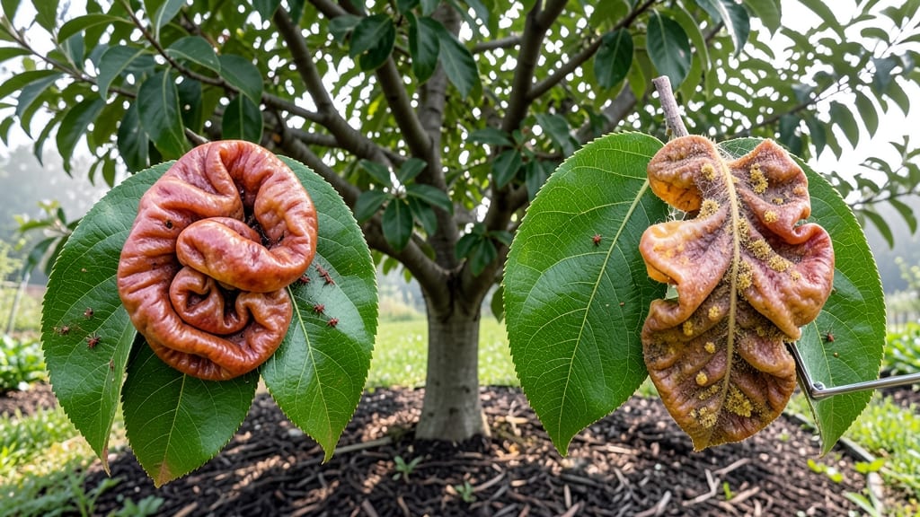 Peach Tree Leaf Curl Problems: Copper Spray Cure for Curling, Spotted Leaves