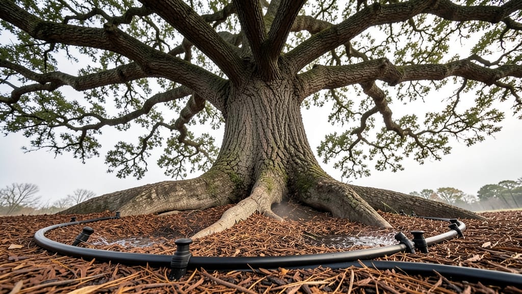 Drip Hose Method for Large Canopy Trees