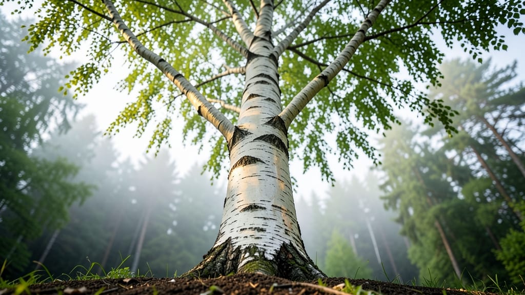 Birch Tree Honoring Lightness and Hope